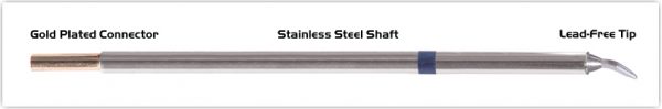 Thermaltronics M6CB226 Chisel Bent 30deg 1.5mm (0.06") interchangeable for Metcal STTC-099