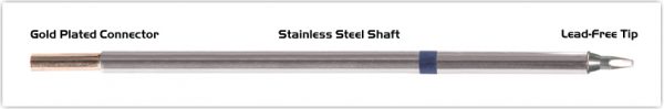 Thermaltronics M6CH177 Chisel 30deg 1.5mm (0.06") interchangeable for Metcal STTC-038