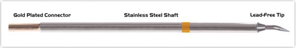 Thermaltronics M7B325 Bent Sharp 30deg 0.4mm (0.016") interchangeable for Metcal STTC-140