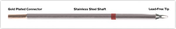 Thermaltronics M8CH177 Chisel 30deg 1.5mm (0.06") interchangeable for Metcal STTC-838